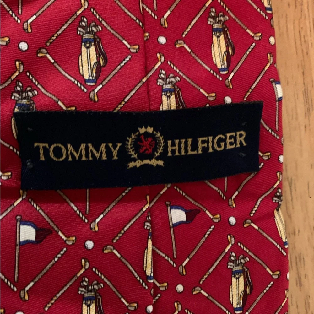 Tommy Hilfiger Golf Tie 100% Silk Made in USA